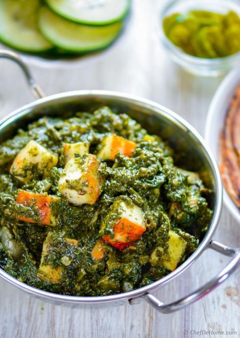 Saag Paneer Recipe, Spinach Paneer, Saag Recipe, Recipe Spinach, Saag Paneer, Paneer Recipe, Food Photoshoot, Cottage Cheese Recipes, Green Food