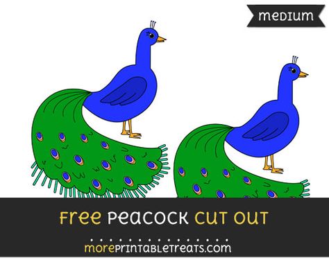 Free Peacock Cut Out - Medium Size Printable Design Template, Cut Out, Free Printables, Scrapbook Pages, Novelty Christmas, Holiday Decor, Design