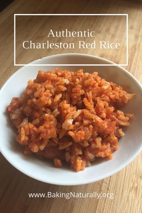 This recipe is for Charleston Red Rice. It’s very simple, but it turns a simple side of rice into something everyone will be fighting over! Savory, smoky and packed with flavor. Your family will love it. #bakingnaturally #baking #comfortfood #redrice Charleston Red Rice Recipe, Charleston Red Rice, Rice Stuffing Recipes, Red Rice Recipe, Rice Stuffing, Best Chinese Food, Country Recipes, Easy Chinese Recipes, Red Rice