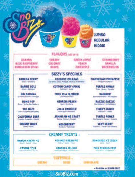 snobiz-menu-boards-12flavor-42419 Snow Cone Menu Board, Snow Cone Flavors Combinations, Snow Cone Flavors, Snow Cone Business, Menu Board Diy, Sno Cones, Menu Boards, Pink Wedding Cake, Snow Cone