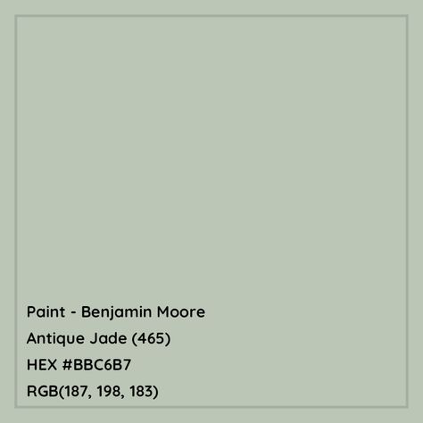 Benjamin Moore Spring Valley, Benjamin Moore Lush Af-475 Cabinets, Antique Jade Paint, Bm Antique Jade, Light Green Benjamin Moore Paint, Benjamin Moore Green Door, Benjamin Moore Green Nursery, Best Mint Green Paint Color, Benjamin Moore Light Green