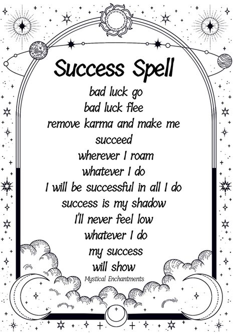 Success Spell, Manifestation Spells, Witchcraft Spells For Beginners, Money Spells That Work, Good Luck Spells, Spells For Beginners, Easy Spells, Luck Spells, Wiccan Magic