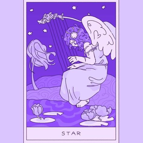 nico di angelo as the star tarot card by fluffyfurbie on instagram !!! The Star Tarot Card, Star Tarot Card, The Star Tarot, Percy Jackson Art, Percy Jackson Books, Uncle Rick, Father Figure, Heroes Of Olympus, Tarot Card