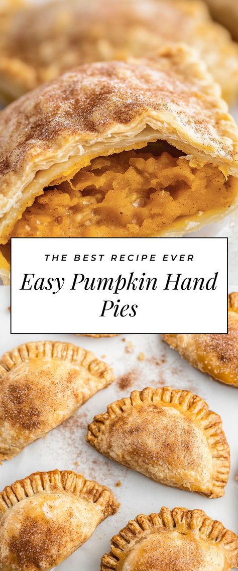 Image for Easy Pumpkin Hand Pies Handheld Pies Desserts, Pumpkin Cream Cheese Hand Pies, Pumpkin Fried Pies, Pumpkin Hand Pies Easy, Pumpkin Pie Decoration Ideas, Pumpkin Pie Pop Tarts, Pumpkin Turnovers Recipes, Pumpkin Pie Hand Pies, Pumpkin Hand Pies Recipes