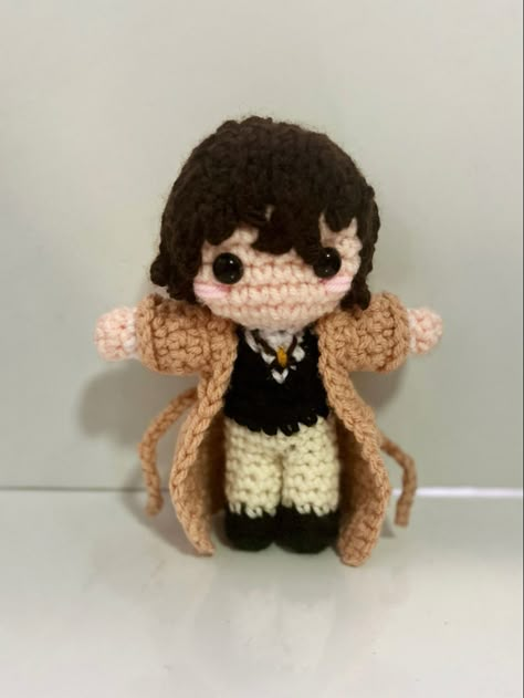 Crocheting Anime, Bsd Crochet, Corchetes Ideas, Anime Amigurumi, Amigurumi Anime, Knit Cardigan Pattern, Pola Amigurumi, Crochet Design Pattern, Kawaii Crochet