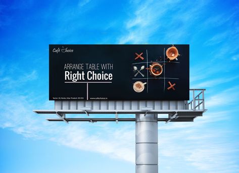 Coffee cafe creative hoarding design - Advertising Cafe Hoarding Design, Hording Design Restaurant, Cafe Billboard Design, Creative Hoarding Design Ideas, Cafe Ads Creative, Food Hoarding Design, Creative Hoarding Design, Hoarding Design Advertising, Billboard Design Ideas Graphics