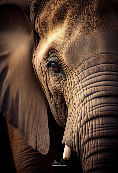 Elephants are large, intelligent mammals with distinctive features. They have a gentle demeanor and complex social relationships, making them beloved by many. Unfortunately, they face threats such as habitat loss and poaching, highlighting the need for conservation efforts to protect these magnificent animals. Elephant Face Photography, Elephant Photos Photography, Animal Reference Photos For Drawing, African Elephant Photography, Photos Of Elephants, Elephant Face Drawing, Colorful Elephant Painting, Elephant Aesthetic, African Animals Photography