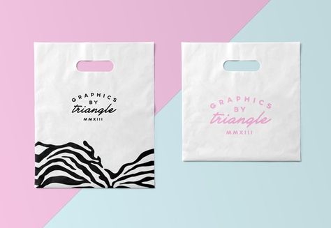 Plastic Bags Design, Plastic Packaging Design Clothing, Plastic Bag Design Packaging, Polybag Design, Packing Inspiration, Mockup Design Ideas, Plastic Packaging Design, Shopping Packaging, Plastic Bag Design