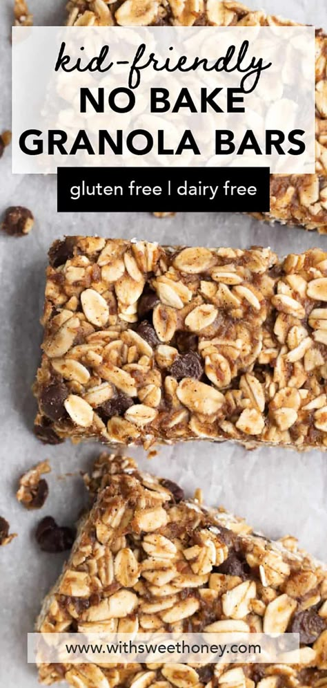 Healthy Granola Bar Recipe For Kids (Gluten Free) Make Your Own Granola Bars, Healthy Granola Bar Recipe, Lunchbox Sandwiches, Healthy Granola Bar, Granola Bar Recipe Healthy, Bake Granola Bars, Gluten Free Granola Bars, Healthy Foods To Buy, Bars Recipes Healthy