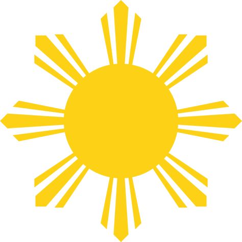 File:Sun Symbol of the National Flag of the Philippines.svg Sun Wallpaper Hd, Flag Of The Philippines, Traditional Filipino Tattoo, Philippines Tattoo, Filipino Flag, Tattoo Son, Flag Drawing, Sun Drawing, Native American Tattoos