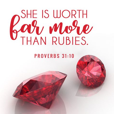 "She is worth far more than rubies" Proverbs 31:10   #Bible #Inspiration #LivingWellABC She Is Worth More Than Rubies, Proverbs 31 Woman Quotes True Beauty, She Is Worth Far More Than Rubies, Proverbs 31:10, Proverbs 31 Woman Aesthetic, Far More Precious Than Rubies, Yeshua Quotes, Worth More Than Rubies, Proverbs Wife