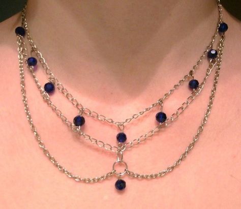 Castle Jewelry, Blue Choker, Indie Jewelry, Dope Jewelry, Funky Jewelry, Handmade Wire Jewelry, Choker Necklaces, Gothic Jewelry, Bead Jewellery