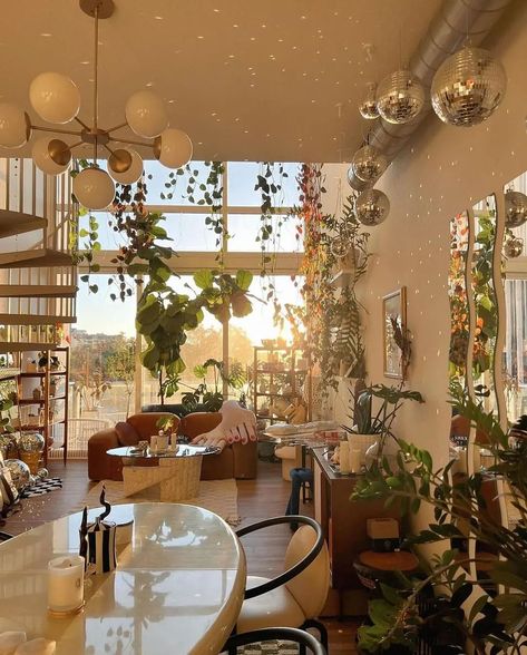 40 Indoor Plants Decor Living Room Ideas - Home Soils Interior Inspired By Nature, Plant Filled Studio Apartment, Plants Hanging From Ceiling Living Rooms, Modern Decor With Plants, Home With Lots Of Plants, Decorated Homes Ideas, Nature Living Room Aesthetic, Living Room Decor Plants Interior Design, Plant Maximalist Decor