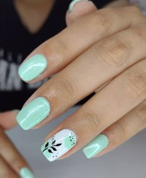 Easter Nail Ideas - 25+ Acrylic Designs To Try 2023 Turquoise Nails Short, Turquoise Nails Designs, Nails Art Designs, Turquoise Nails, Nails Yellow, Gel Nail Art Designs, Simple Gel Nails, Summery Nails, Work Nails