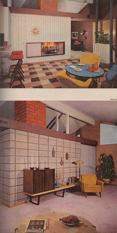 Home Building Ideas, 50s Interior Design, 1950s Interior Design, 50s Interior, 1970s Interior Design, 1950s Interior, 50s Home, 50s House, Midcentury Interior