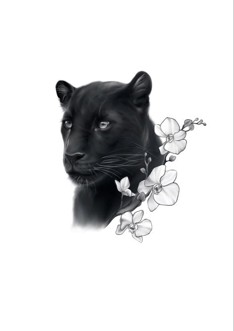 Black Jaguar Tattoo For Women, Black Panther Cat Tattoo, Bagheera Tattoo, Black Panther Animal Tattoo, Black Puma Tattoo, Puma Tattoo Design, Black Leopard Tattoo, Black Panther Tattoo For Women, Panther Face Tattoo