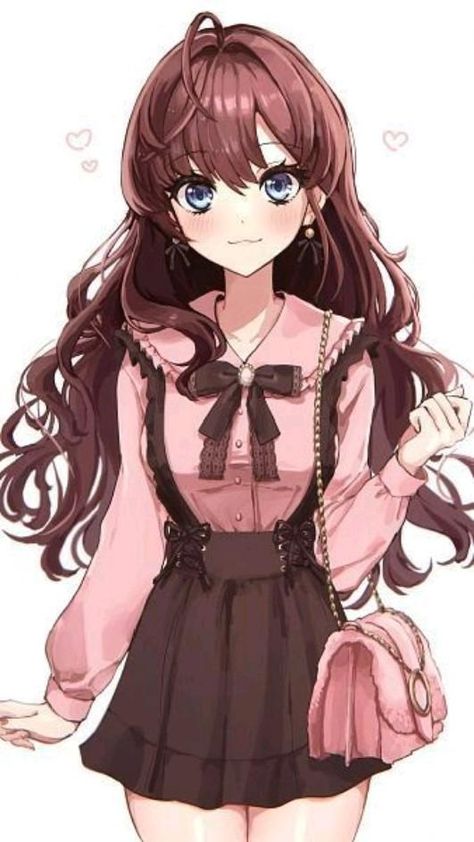 Anime Brown Hair, Anime Show, Anime People, Girls Characters, الرسومات اللطيفة, Anime Outfits, Girl Drawing, Anime Kawaii, Manga Girl