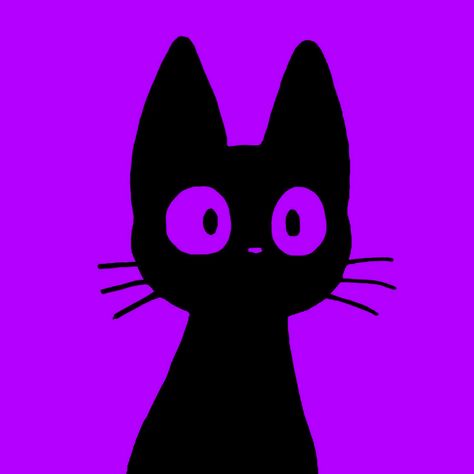 Purple Profile Pic, Purple Pfps, Purple Pics, Aesthetic Doodles, Girl Pfps, Doodles Art, Purple Star, Icons Instagram, Cat Icon