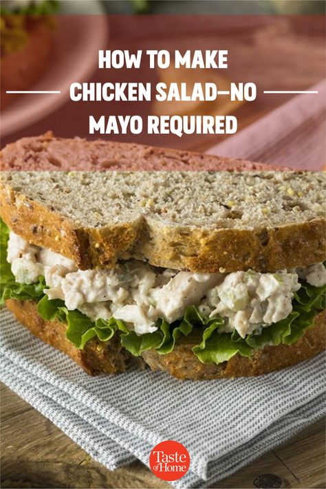 Chicken Salad Sandwich No Mayo, Mayo Less Chicken Salad, Low Calorie Chicken Salad Greek Yogurt, Chicken Salad With No Mayo, What To Eat With Chicken Salad, Low Fodmap Chicken Salad Recipe, Chicken Salad Without Mayonnaise, Healthy Chicken Salad Recipe With Yogurt, No Mayo Chicken Salad Recipes