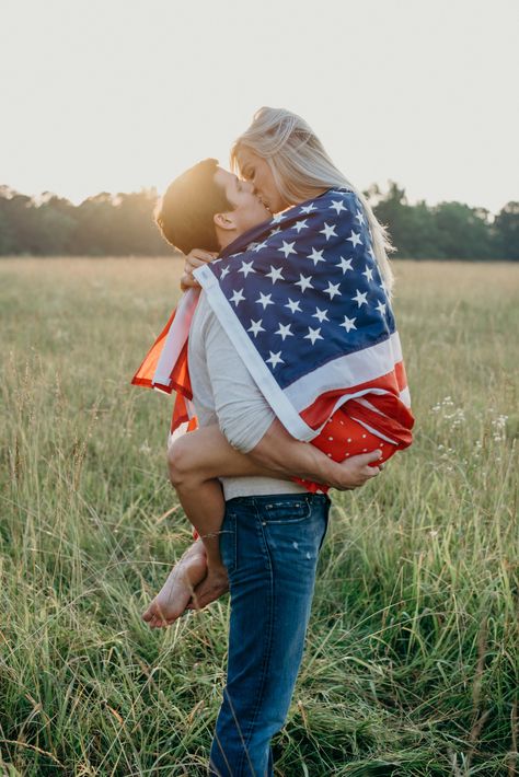 American flag photography American Flag Family Photos, American Photoshoot, American Flag Couple Pictures, Country Couple Senior Pictures, Patriotic Photoshoot, American Flag Photoshoot, Cute Couple Pics Country, American Flag Photography, Flag Photoshoot