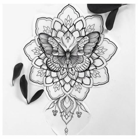 Mandala Butterfly Tattoo Design, Mandala Butterfly Tattoo Sleeve, Moth Mandala Tattoo, Front Neck Tattoos Women, Friday Tattoo, Moth And Mandala Tattoo, Flower Butterfly Mandala Tattoo, Butterfly Mandala Tattoo, Wallpaper Trippy