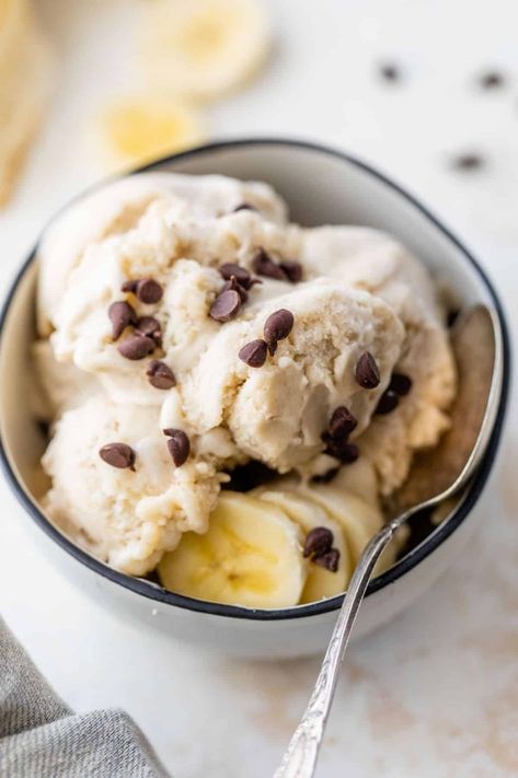 Banana Ice Cream « Clean & Delicious Frozen Banana Ice Cream, Homemade Banana Ice Cream, Vegan Ice Cream Recipe, Healthy Ice Cream Recipes, Nice Cream Recipe, Banana Nice Cream, Clean And Delicious, Eating Bananas, Dairy Free Ice Cream