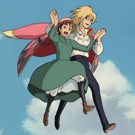 GKIDS on Instagram: “"Now, straighten your legs and start walking. See, not so hard is it?" Stroll though the skies once again with HOWL'S MOVING CASTLE.…” Action Anime Movies, Best Action Anime, قلعة هاول المتحركة, 하울의 움직이는 성, Personajes Studio Ghibli, Howl And Sophie, Howls Moving, Jojo's Adventure, Link Zelda