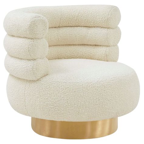 Modern Swivel Chairs | Glider Chairs | Recliner Chairs | High Fashion Home It Girl Room, New Room Aesthetic, Gold Accent Chair, New Room Design, Birthday Luxury, Sheep Fabric, Transitional Fabric, Pastel Room Decor, White Room Decor