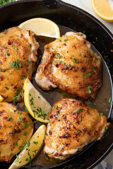 Brown Butter Chicken Recipe, Butter Honey Chicken, Brown Butter Chicken, Oven Roasted Chicken Thighs, Honey Chicken Recipe, Honey Butter Chicken, Chicken Cornbread, Barbeque Chicken, Brown Butter Sauce