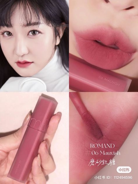 Romand Zero Velvet Tint Swatches, Romand Lip Tint, Makeup For Downturned Eyes, Winter Skin Tone, Indigo Hair, Deep Summer, Korean Lip Tint, Korean Lips, Douyin Makeup