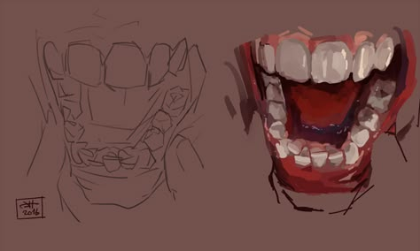 Teeth study by Jim-the-Oni Teeth Rendering, Teeth Reference Photos, Teeth Reference Drawing, Teeth Sketch, How To Draw Teeth, Teeth Reference, Teeth Study, Mouth Lips, Teeth Art