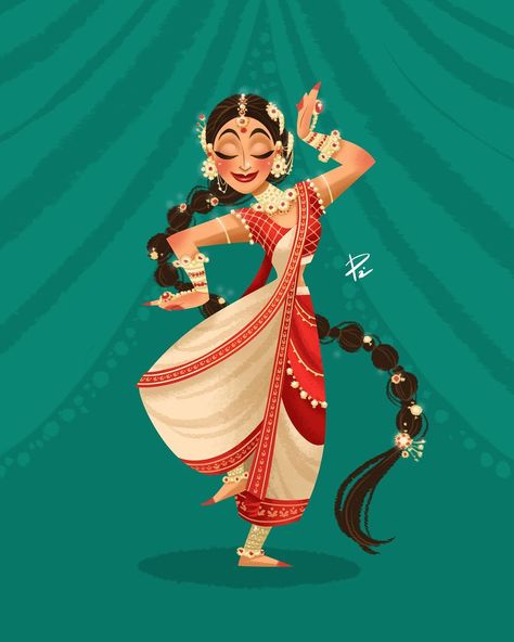 My Indian dancer !! 💃 #characterdesignchallenge #cdc #indiandance #indiandancer #characterdesign #illustration #digitalart #digitalpainting #drawing #artprincetk Indian Character, Character Design Cartoon, Indian Illustration, Character Design Challenge, Dancing Drawings, Character Design Girl, Dance Paintings, Classical Dance, Character Design Sketches