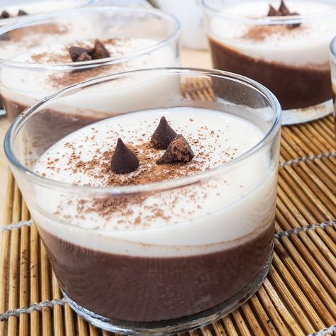 Black Sambo (Choco and Milk Cream Pudding) that tastes like mousse cake.. it is a two-layered sweet or savoury dessert made as a smooth, light mass of creamy chocolate jelly.. oh so yummy! #happybakerdelights #specialtybyriah #blacksambo #blacksambodessert #specialdessert #filipinodessert Black Sambo Dessert, Pinoy Kakanin, Pinoy Dessert, Savory Dessert, Chocolate Jelly, Filipino Desserts, Milk Cream, Special Desserts, Creamy Chocolate