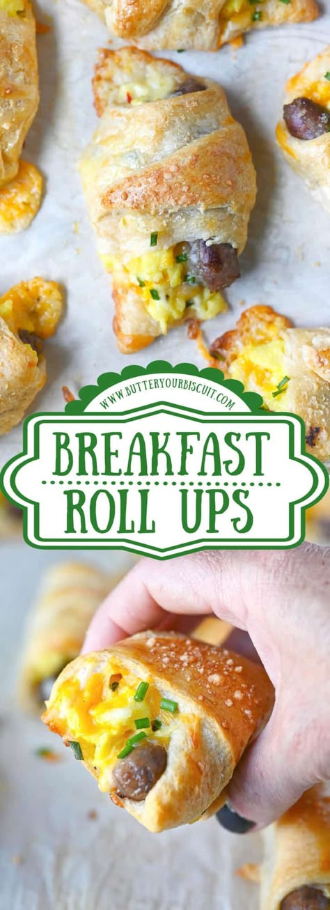 Cresent Rolls Breakfast Recipes, Crossant Breakfast Recipes, Croissant Roll Ups, Crescent Roll Ups, Breakfast Crescent, Crescent Roll Breakfast, Breakfast Roll, Crescent Breakfast, Cheesy Scrambled Eggs