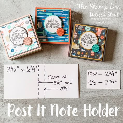 Post It Note Holder Tutorial How To Make Note Pads Paper, Altered Notebooks, Post It Note Holder, Post It Holder, Note Pad Holder, Neli Quilling, Post It Note Holders, Note Pad Covers, 3d Quilling