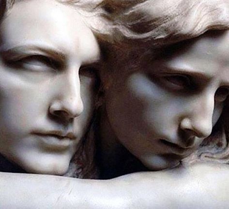 Pietro Canonica - L’abisso (The Abyss), detail,1869 Pietro Canonica, Love Statue, Classic Sculpture, Rennaissance Art, The Abyss, Portrait Sculpture, Anatomy Reference, Black And White Portraits, Ethereal Art