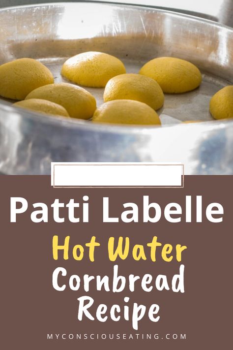 Patti Labelle Cornbread cooking in hot water Honey Butter Hot Water Cornbread, Hotwater Cornbread Recipe, Hot Water Cornbread Recipe Jiffy, Southern Hot Water Cornbread Recipe, Hot Water Cornbread Southern, Easy Hot Water Cornbread Recipe, Hot Water Cornbread Recipe Soul Food, Cornbread Patties, Water Cornbread Recipe