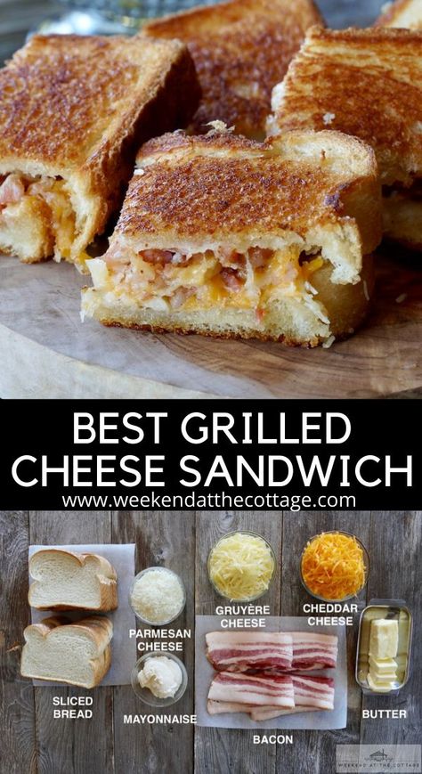 The Best Grilled Cheese Recipes, Grilled Cheese And Bacon, Adult Grilled Cheese Sandwiches, Dairy Free Grilled Cheese, Bacon Grilled Cheese Recipes, Grilled Cheese With Bacon, Einstein Riddle, Best Grilled Cheese Sandwich, Girls Luncheon