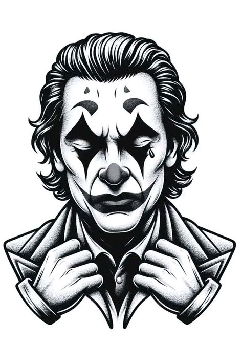 Joker Drawing Easy, Joker Art Drawing, Pop Culture Tattoos, Joker Tattoo Design, Culture Tattoos, Joker Drawings, Cool Tattoo Drawings, Abstract Pencil Drawings, Full Sleeve Tattoo Design