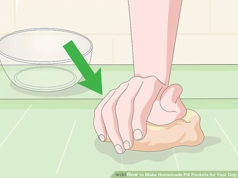 3 Ways to Make Homemade Pill Pockets for Your Dog - wikiHow Dog Pill Pockets, Oatmeal Flour, Pill Pockets, Medication For Dogs, Bacon Grease, Pencil Eraser, How To Make Homemade, Wax Paper, Dog Treats