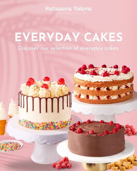 Top 5 Everyday Cakes Under £30 – Perfect for Any Occasion! 🍰 Every day is a good day for cake, and at Patisserie Valerie, we believe in making those everyday moments a little bit sweeter. 💫 Whether you’re celebrating a small victory, hosting a get-together, or just craving a sweet treat, these cakes are perfect for any occasion. Enjoy a slice with your afternoon cuppa or surprise your family with a delicious dessert. Click the link in bio to order now! 🍰 Patisserie Valerie, Everyday Cakes, Small Victories, Everyday Moments, Sweet Treat, Good Day, Delicious Desserts, Sweet Treats, Link In Bio