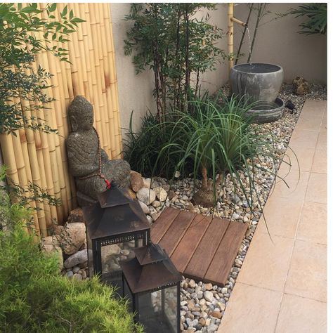 Buddha Garden Ideas, Balinese Garden, Small Japanese Garden, Japanese Garden Landscape, Buddha Garden, Zen Garden Design, Japanese Zen Garden, Meditation Garden, Japanese Garden Design