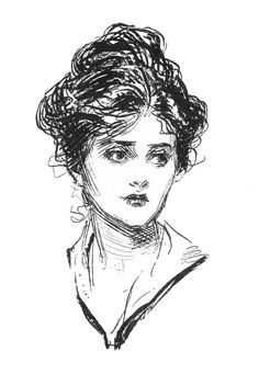 The Project Gutenberg eBook of Gibson, by AUTHOR. Crosshatch Portrait, 1920s Drawing, Charles Dana Gibson, New Cartoons, Dana Gibson, Arte 8 Bits, Gibson Girl, Arte Sketchbook, Arte Inspo