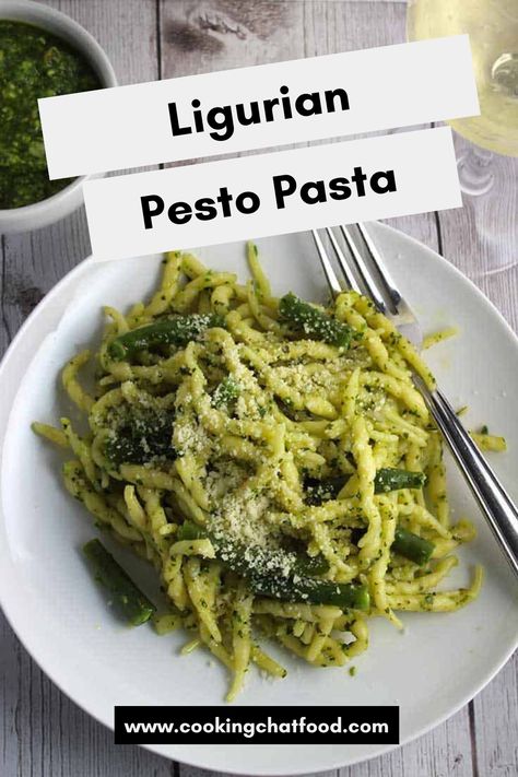 Trofie Pasta Recipes, Green Bean Pasta, Pasta With Wine, Trofie Pasta, Pesto Pasta Dishes, Italian Pesto, Pasta With Green Beans, Nut Free Pesto, Pesto Pasta Recipe