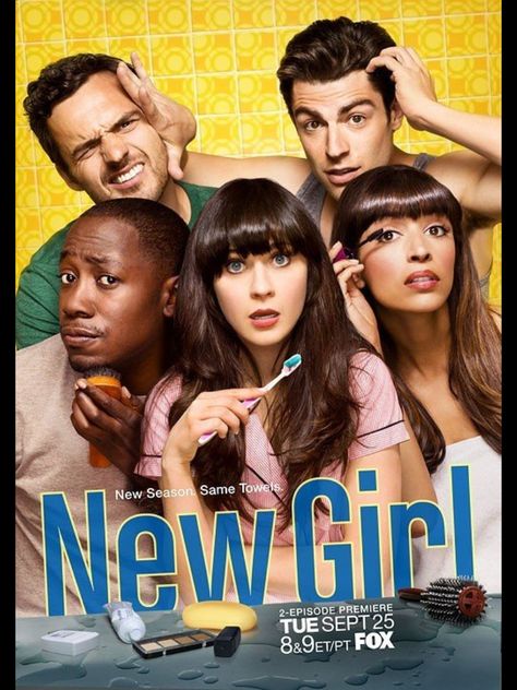 New girl Michael Burry, Girls Tv Series, Promo Flyer, Jake Johnson, Nick Miller, I Love Cinema, Girl Posters, Zooey Deschanel, Best Tv Shows