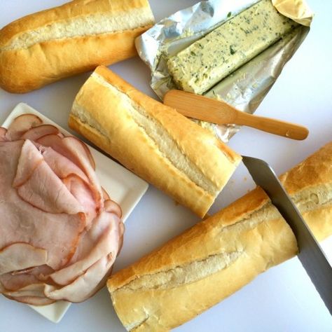 Butter Sandwich, Starbucks Ham And Swiss Baguette Recipe, Ham Baguette, Ham And Butter Sandwich, Baguette With Butter And Jam, French Ham And Cheese Baguette, European Baguette Sandwich, Ham Sandwich Recipes, French Sandwich