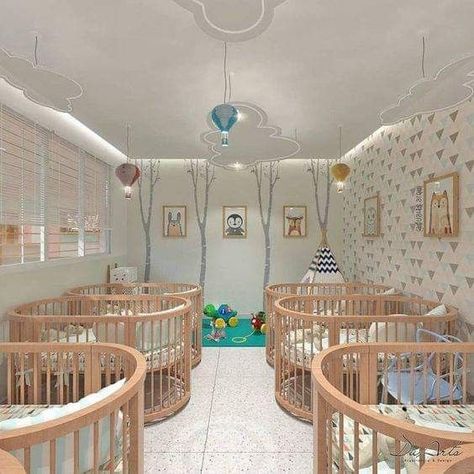 Daycare Interior Design, Daycare Rooms Setup, Toddler Daycare Rooms, Daycare Design Ideas, Infant Room Ideas, Daycare Room Design, Daycare Room Ideas, Infant Room Daycare, Room Setup Ideas