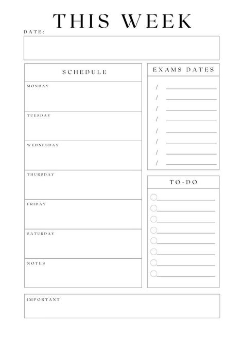 #College_Class_Schedule #Class_Schedule_Planner #Class_Schedule_College #College_Planner_Printables Class Schedule Planner, 12 Week Planner, College Planner Printables, Notion Weekly Planner, Reflection Journaling, Class Schedule College, Notion Weekly, Aesthetic Weekly Planner, Schedule College