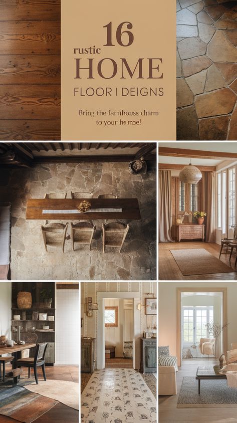 16 Rustic Home Floor Ideas That'll Bring the Farmhouse Charm to Your Home (#5 Is Pure Magic!) Modern Rustic Flooring, Rustic Floor Tiles Living Room, Farmhouse Flooring Ideas, Tile Floor Living Room, Farmhouse Flooring, Rustic Flooring, Cabin Floor, Floor Ideas, Cozy Farmhouse