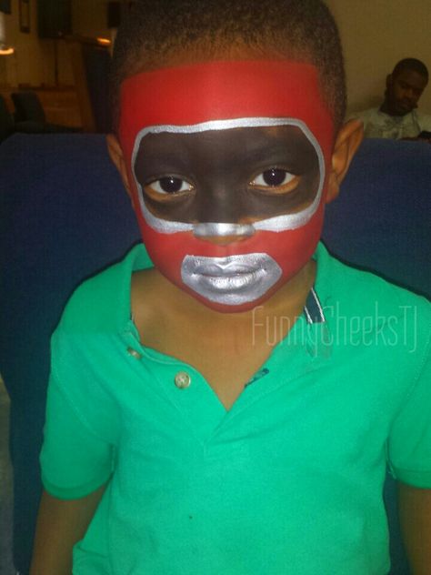 Face painting fun for a Youth event by FunnyCheeksTJ - Red Power Ranger Power Ranger Face Paint, Red Power Ranger, Music Cover Photos, Red Power, Ultimate Warrior, Music Cover, Power Ranger, Facepaint, Music Covers